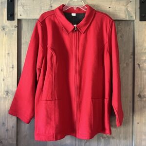 Vintage QVC Denim & Company Reversible Jacket 100% Cotton Women's 2X Classic NWT